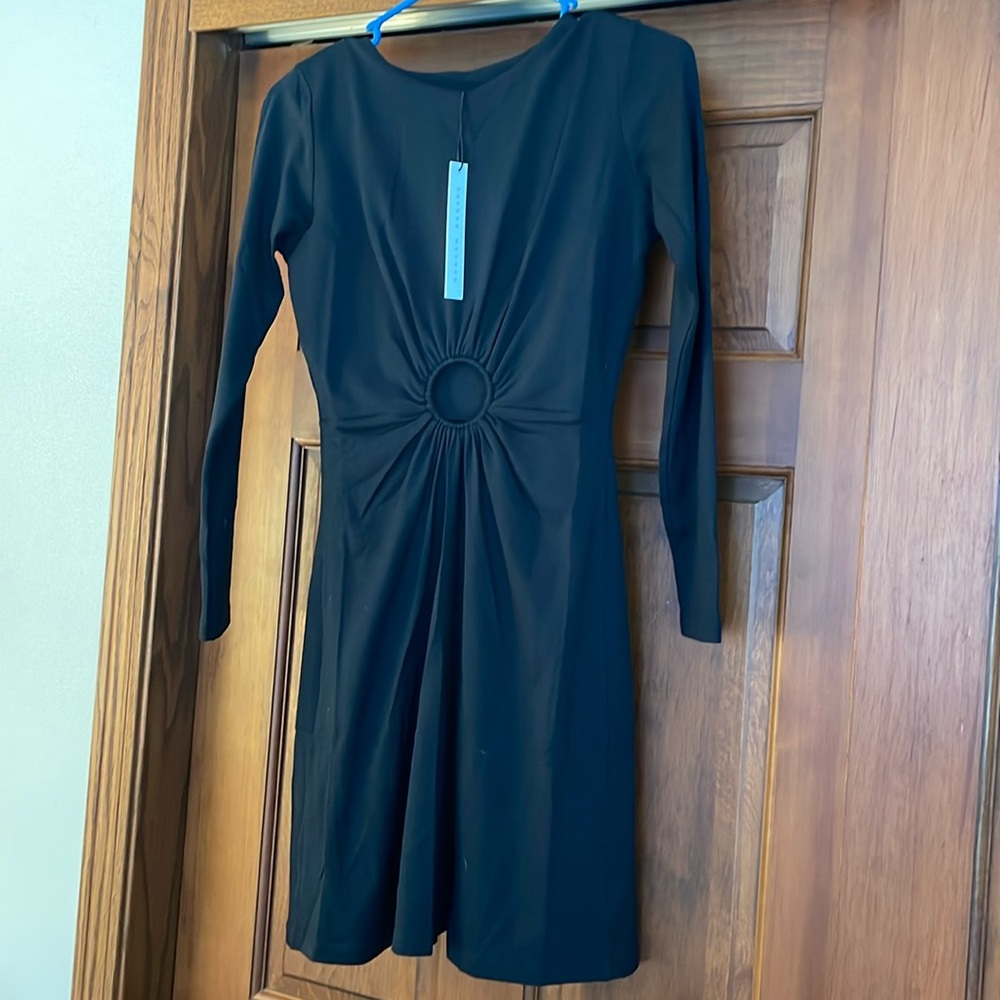 **NWT** Susana Monaco Circle Wire Cutout dress black size small.